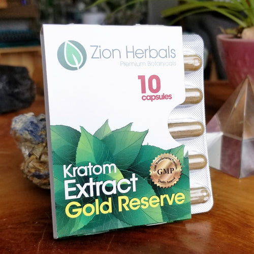 Kratom Extract Capsules (10 pack) - Gold Reserve
