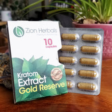 Load image into Gallery viewer, Kratom Extract Capsules (10 pack) - Gold Reserve